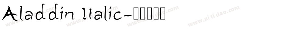Aladdin Italic字体转换